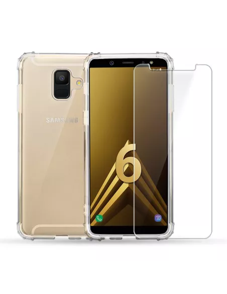 Samsung Galaxy A6 Pack Shockproof Case + Screen Protector 9H | Ibroz