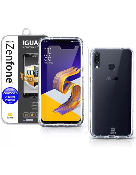Zenfone 5 et 5Z (ZE620KL - ZS620KL) Pack Coque antichocs + Protecti...