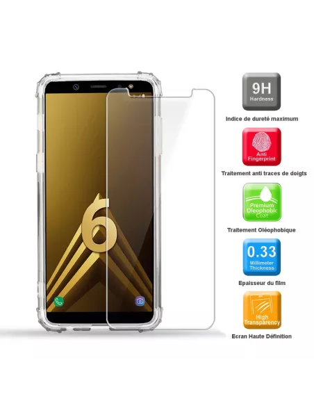 Samsung Galaxy A6 Pack Shockproof Case + Screen Protector 9H | Ibroz