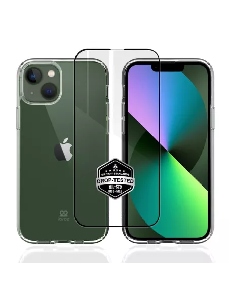 iPhone 13 Coque Antichoc Ultra Transparente et Verre Trempé