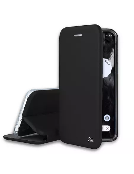 Google Pixel 7 Leather Case Folio Clam - Black | Ibroz