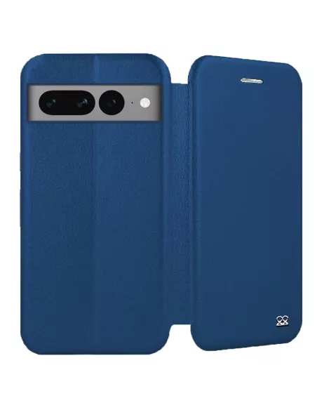 Google Pixel 7 Pro Etui Cuir Folio Clam - Bleu Cosmos | Ibroz
