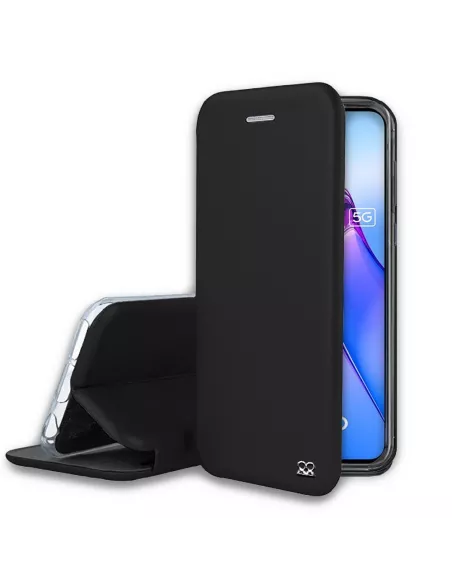 ibroz etui cuir noir Oppo Reno 8 Pro