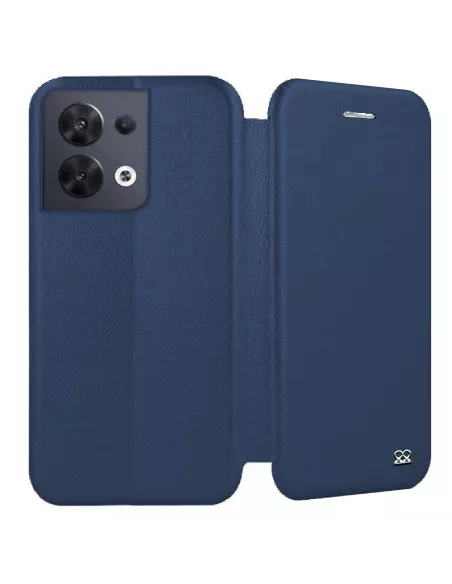 Oppo Reno 8 Leather Case Folio Clam - Cosmos Blue | Ibroz