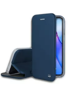 ibroz etui cuir bleu Oppo Reno 8 Pro