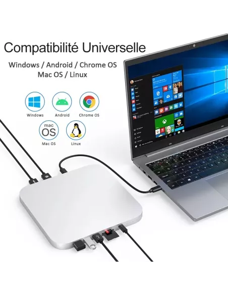 Dock HUB MAC Mini MC25 Pro MAX Memory Extension 9 in 1 - SATA SSD ...