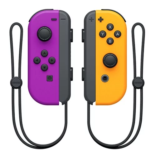 Paire de manettes Joy-Con pour Nintendo Switch - Switch Lite - OLED - Violet et Orange Neon