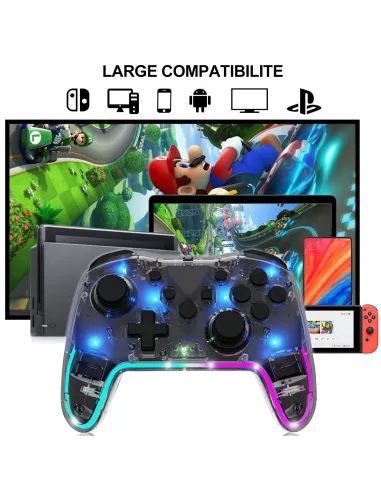 Lighted Game Controller PRO HD Wireless Vibes for Nint...