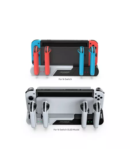 Station socle de charge 6 en 1 pour manettes Joy-con et Nintendo Sw...