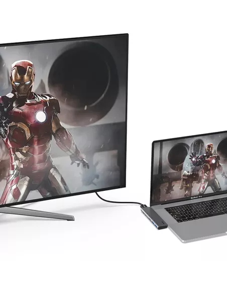 HUB USB C - DC703 - 7 en 1 pour MacBook Pro Thunderbolt 3 (40Gbps) ...