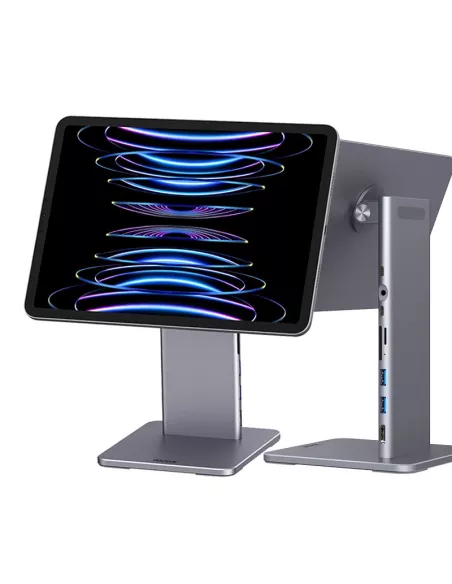 ibroz-Socle Station d'accueil Magnétique et Hub multi-ports 6 en 1 pour iPad 11, iPad 10,9 pouces