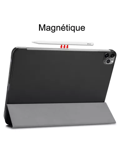 Leather Smart Folio Cover for iPad Pro 11" (1ᵉ, 2ᵉ, 3ᵉ, 4ᵉ Génér...