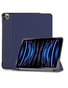 ibroz Leather Case Smart Folio Cover for iPad Pro 11" (1ᵉ, 2ᵉ, 3ᵉ, 4ᵉ Generation) night blue