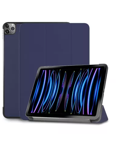 ibroz Leather Case Smart Folio Cover for iPad Pro 11" (1ᵉ, 2ᵉ, 3ᵉ, 4ᵉ Generation) night blue