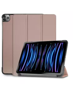 ibroz Etui Cuir Smart Folio Cover pour iPad Pro 11" (1ᵉ, 2ᵉ, 3ᵉ, 4ᵉ Génération) rose gold