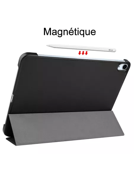Etui Cuir Smart Folio Cover pour iPad 10.9" (10ᵉ Génération) - Noir...