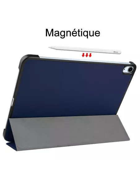 Etui Cuir Smart Folio Cover pour iPad 10.9" (10ᵉ Génération) - Bleu...