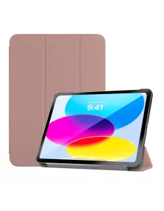 ibroz Leather Smart Folio Cover for iPad 10.9" (10ᵉ Generation) - pink gold