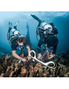 Set of 2 double carabiners for divers and others | Ibroz 2