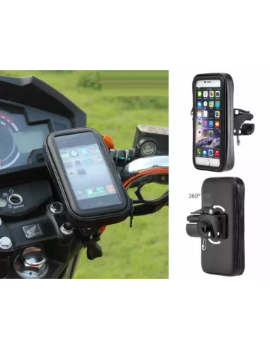Universal smartphone holder for motorcycles, bicycles, mountain bikes on handlebars...