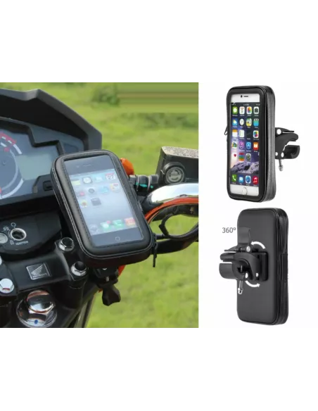 Universal smartphone holder for motorcycles, bicycles, mountain bikes on handlebars...
