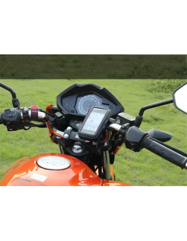 Universal smartphone holder for motorcycles, bicycles, mountain bikes on handlebars...