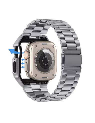 Luxury Stainless Steel Strap for Apple Watch Ultra 49mm - Silver...