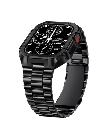 Bracelet Luxe Acier Inoxydable pour Apple Watch Ultra 49mm - Noir |...