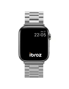 Casual Stainless Steel Band for Apple Watch 8, 7, 6, SE, 5, 4 - Silver