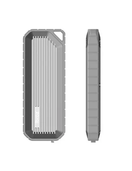 ibroz - Boîtier durci et étanche pour SSD M.2 - Compatible NVMe / PCIe Gen3 et NGFF / SATA Gen3 - Silver