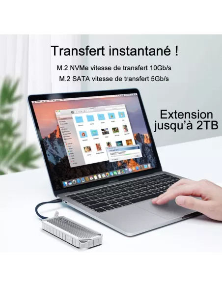 Boîtier SSD M.2 Durci de Qualité Militaire - Compatible NVMe/PCIe e...