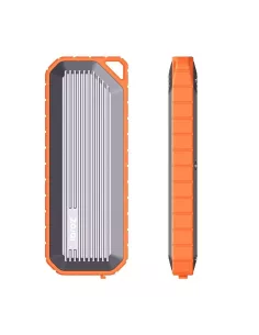 ibroz - Boîtier durci et étanche pour SSD M.2 - Compatible NVMe / PCIe Gen3 et NGFF / SATA Gen3 - Silver