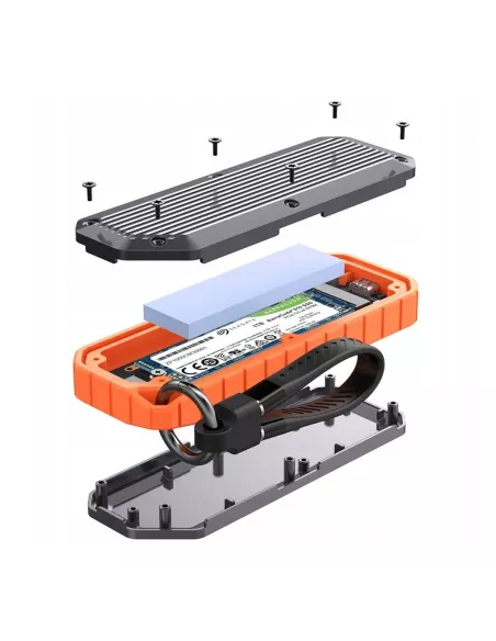 ibroz External enclosure for M.2 SSDs - NVMe / PCIe Gen3 and NGFF / SATA Gen3 compatible