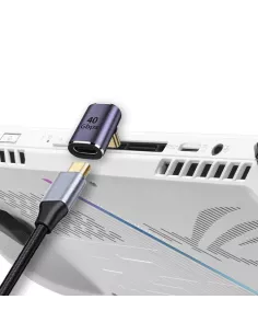 USB-C to USB-C Right Angle Adapter - 40Gbs Transfer, 100W Charge | Ibroz 2