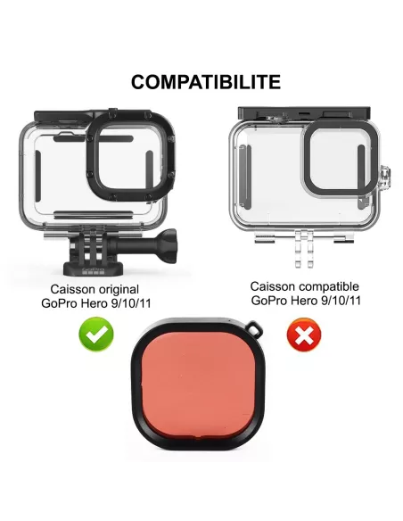 Red Filter for Original GoPro Hero 9 Dive Housing ...