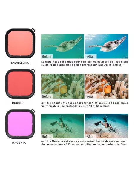 Red Filter for Original GoPro Hero 9 Dive Housing ...