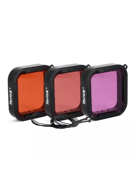 ibroz Lot de 3 Filtres Rouge, Rose, Magenta pour Caisson de Plongée Original GoPro Hero 5/6/7