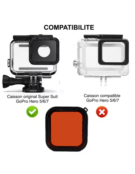 Lot de 3 Filtres Rouge, Rose, Magenta pour Caisson de Plongée Origi...