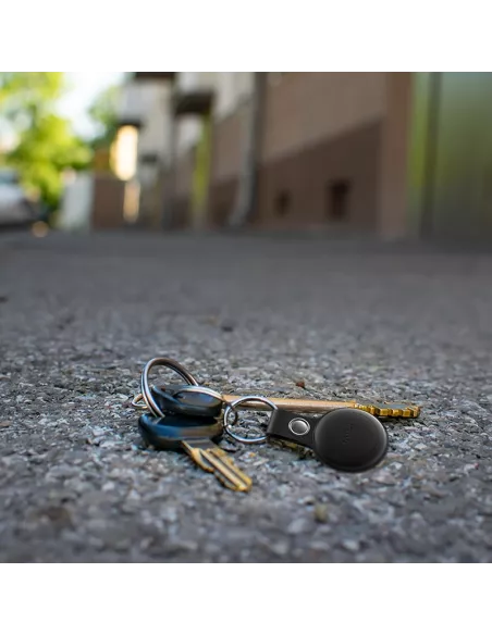 MiLi MiTag tracker + Leather key case - Black | Ibroz