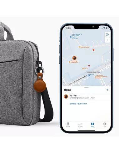 MiLi MiTag tracker + Leather key case - Havana | I...