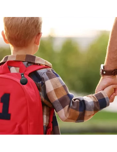 MiLi MiTag tracker localisateur + Etui Cuir porte-clés - Rouge | Ibroz