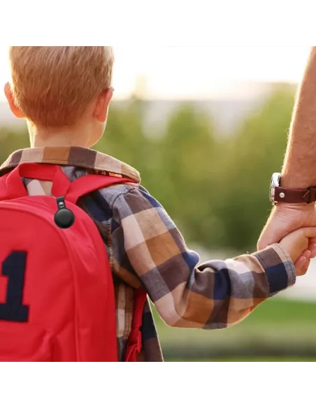 MiLi MiTag tracker localisateur + Etui Cuir porte-clés - Rouge | Ibroz