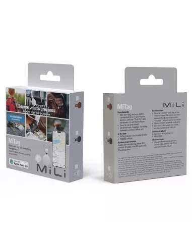 MiLi MiTag tracker localisateur + Etui Cuir porte-clés - Rouge | Ibroz