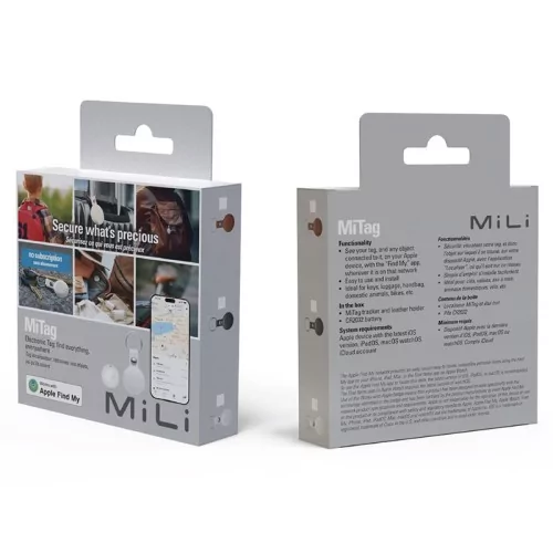 4€48 sur Tracker MiLi Tag Rouge compatible Apple Find My Protection Porte  Clés incluse - Balise connectée - Achat & prix