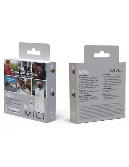 MiLi MiTag tracker localisateur + Etui Cuir porte-clés - Rouge | Ibroz