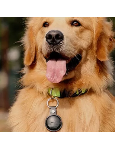 MiLi MiTag tracker localisateur + Etui Cuir porte-clés - Rouge | Ibroz