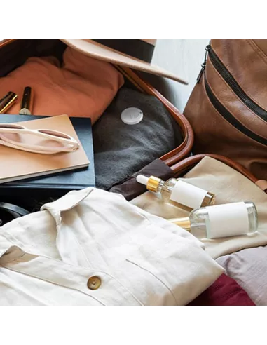 MiLi MiTag tracker localisateur + Etui Cuir porte-clés - Rouge | Ibroz