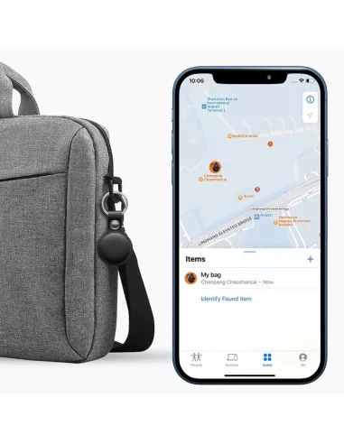 MiLi MiTag tracker Pack of 3 + Leather Keyring Case - Black | Ibroz
