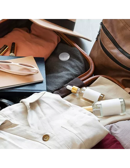 MiLi MiTag tracker localisateur Pack de 3 + Etui Cuir porte-clés - ...