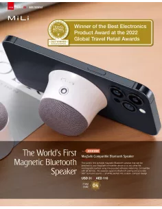 ibroz- MiLi Mag SoundMate Enceinte Bluetooth Magnetique rouge red 2